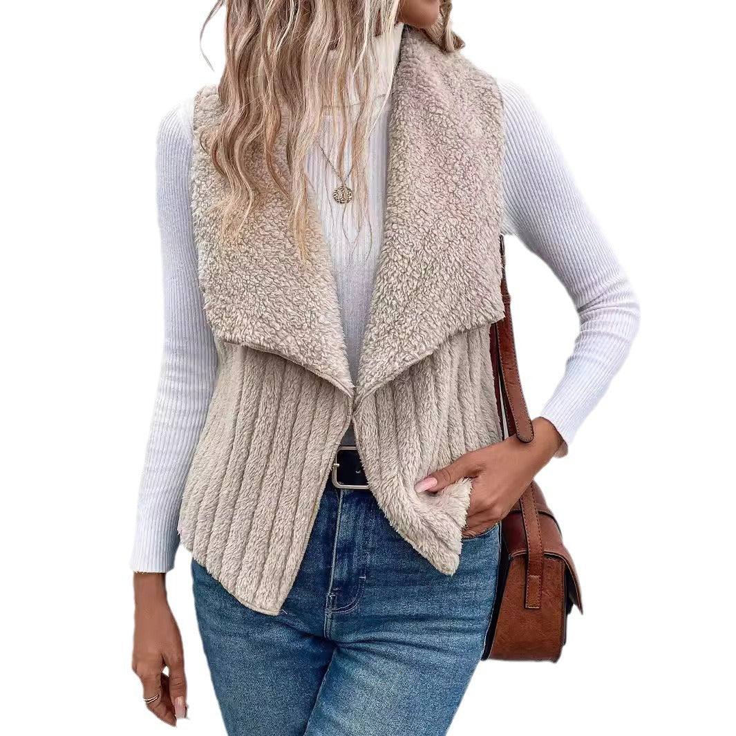 Women's Elegant Fashion All-matching Plush Vest 