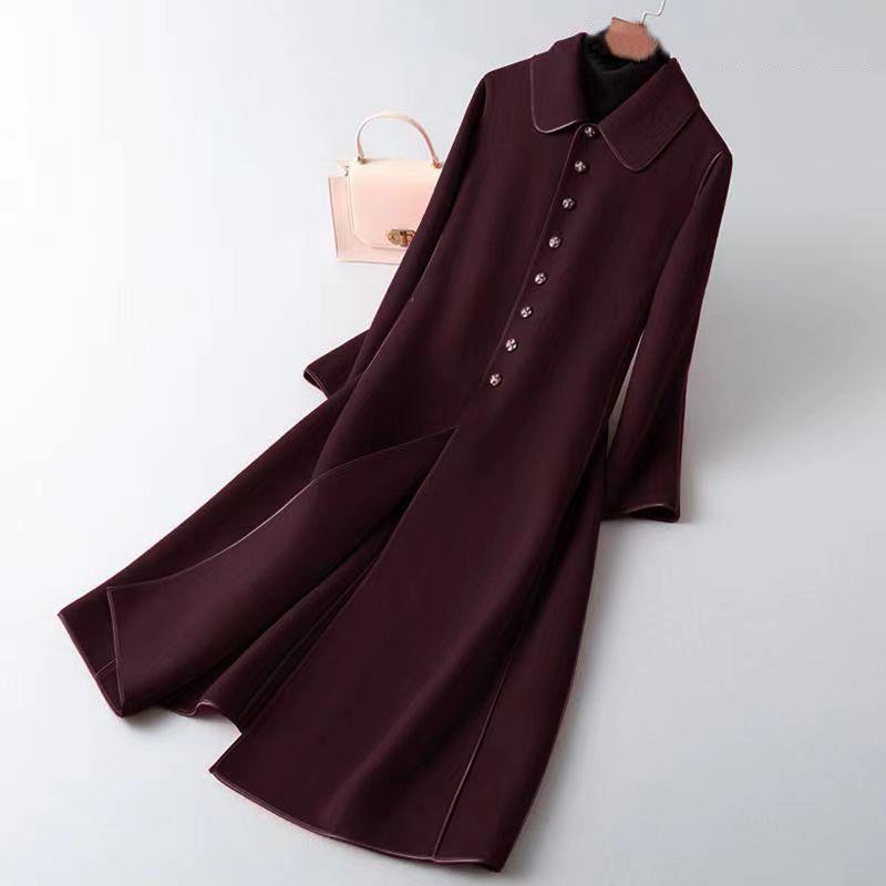 Women's Fashion Long Below The Knee Coat DON JUAN