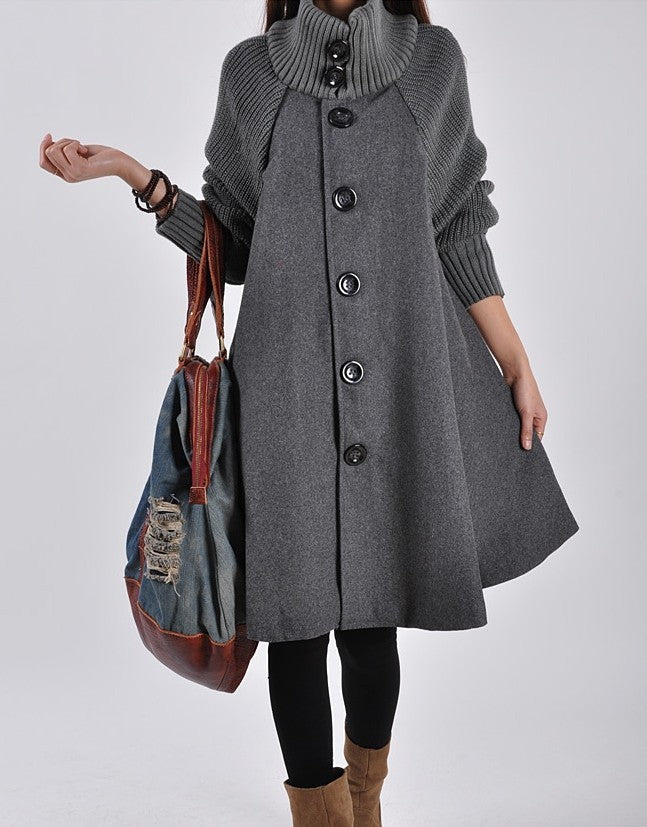 Fashion Mid-length Plus Size Trench Coat For Women 