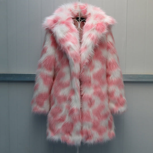 Women's Puffy Faux Fur Jacket DON JUAN