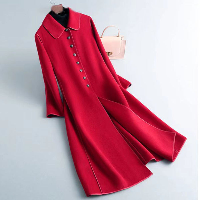 Women's Fashion Long Below The Knee Coat DON JUAN