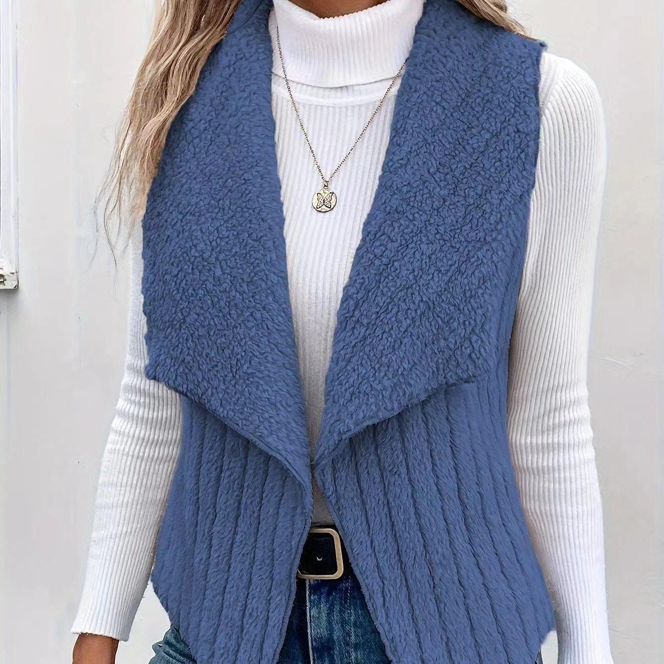 Women's Elegant Fashion All-matching Plush Vest 