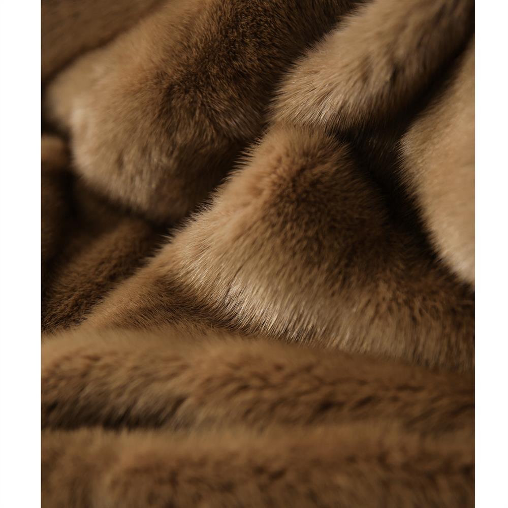 Women's Leisure Simple Mink Fur Coat DON JUAN